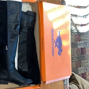 Rocket Dog Sleek Black Tall Boots New in box size 7.5